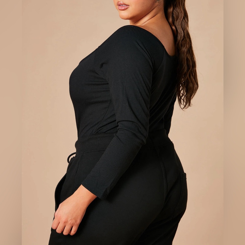 Hazel Ribbed Henley Bodysuit - Picture 4 of 8